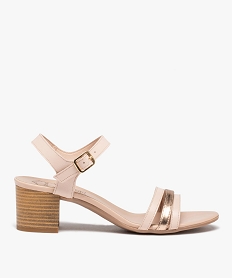 LING.BAS NUDE SANDALE ROSE:30383360736-Cuir agneau/Cuir vachette/Elastomere/Synthetique/