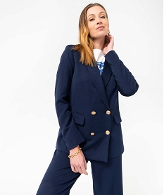 veste femme fermeture croisee avec boutons fantaisie bleu vestesD654001_1