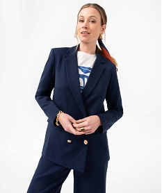 veste femme fermeture croisee avec boutons fantaisie bleu vestesD654001_2