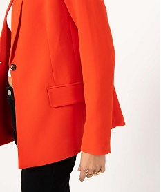 veste de tailleur femme fermeture un bouton orangeD654301_2