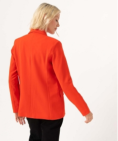veste de tailleur femme fermeture un bouton orange vestesD654301_3