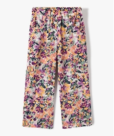 pantalon fille a motifs fleuris coupe ample multicolore pantalonsD655501_1