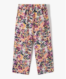 pantalon fille a motifs fleuris coupe ample multicoloreD655501_3