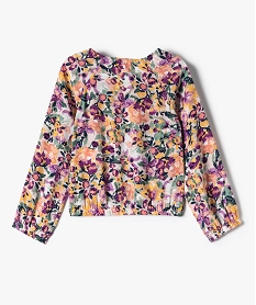 chemise fille a motifs fleuris et finitions elastiquees multicolore chemises et blousesD655701_3