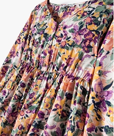 robe fille a motifs fleuris a manches longues multicoloreD655901_2