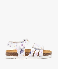 SANDALE ORANGE NU-PIED BLANC/ROSE/VIOL:30121120155-Synthetique/Cuir vachette/Elastomere/Textile/