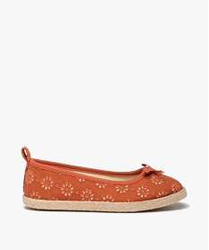 ballerines fille dessus toile et semelle corde rouge ballerinesD658501_1