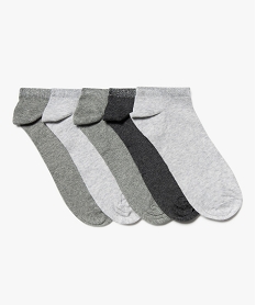 chaussettes femme tige ultra courte avec paillettes (lot de 5) gris standard chaussettesD667401_1