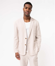 veste homme en lin melange beigeD671601_2