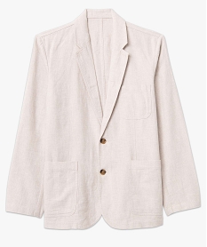 veste de costume homme en lin melange beige manteaux et blousonsD671601_4