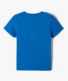 tee-shirt garcon a manches courtes avec motif estival bleuD672301_3