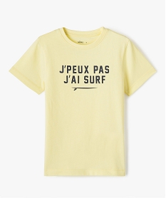 GEMO Tee-shirt garçon à manches courtes avec motif sur le buste Jaune