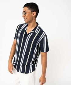 CHEMISE IMPRIME FOND BL CHEMISE MULTICO RAYE:40178480295-Viscose////