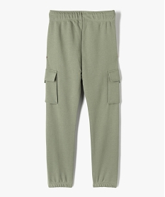 pantalon de sport garcon avec larges poches a rabat sur les cuisses vert pantalonsD676601_3