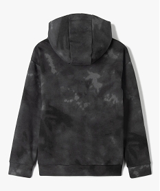 sweat garcon a capuche effet camouflage noir sweatsD676901_3