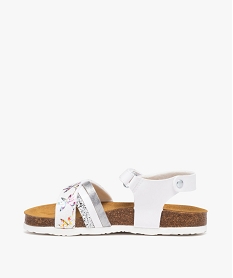 sandales fille a brides croisees irisees et a paillettes blanc standard sandales et nu-piedsD677501_2