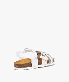 sandales fille a brides croisees irisees et a paillettes blanc standard sandales et nu-piedsD677501_3