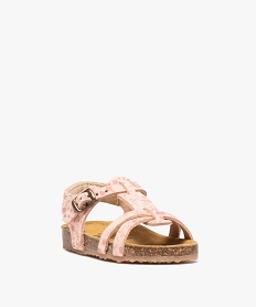 sandales bebe fille dessus cuir a motif fleuri - na! rose sandales et nu-piedsD680501_2