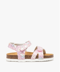 SABOT ROSE NU-PIED IMPRIME ROSE:30121120166-Synthetique/Cuir/Elastomere/Textile/