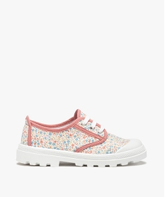 GEMO Baskets fille à semelle crantée dessus toile imprime fleurs