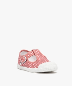 babies fille en toile imprimees etoiles a bout renforce rose tennis en toileD681801_2