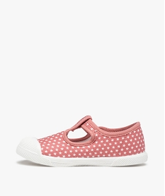 babies fille en toile imprimees etoiles a bout renforce rose tennis en toileD681801_3