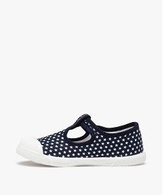 babies fille en toile imprimees etoiles a bout renforce bleu tennis en toileD681901_3