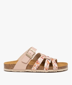 SANDALE DORE NU-PIED ROSE:30381120409-Synthetique/Cuir vac lwg br/Eva/Textile/