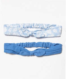 GEMO Bandeau pour les cheveux avec noeud fille (lot de 2) bleu standard