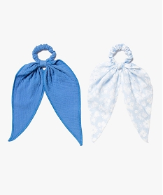 GEMO Elastiques cheveux effet foulard fille (lot de 2) bleu standard
