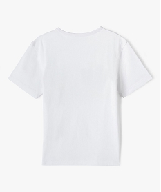 tee-shirt garcon a manches courtes avec motif estival blancD687401_3