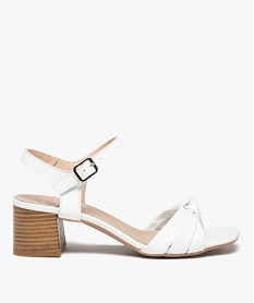 79TEAYA DORE SANDALE BLANC:30383360741-Cuir agneau/Cuir vachette/Elastomere/Synthetique/