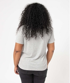 tee-shirt manches courte a col v femme grande taille gris t-shirts manches courtesD690601_3