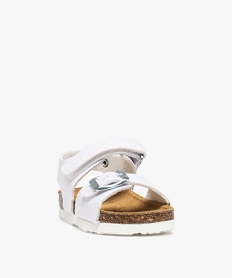 sandales bebe fille a semelle liege et brides pailletees blanc sandales et nu-piedsD695801_2