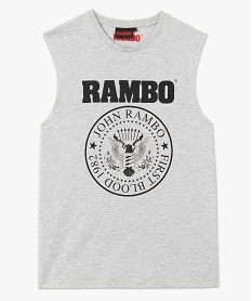 tee-shirt homme sans manches imprime - rambo gris tee-shirtsD696101_4