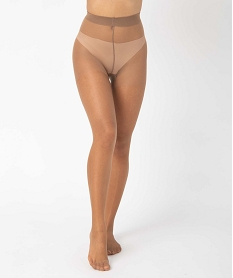 collant femme en voile effet brillant beige standardD702001_1