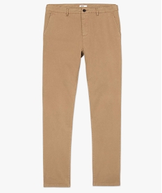 pantalon chino en coton stretch coupe slim homme brun pantalons de costumeD708901_4