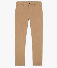 pantalon chino homme en coton stretch brunD708901_4