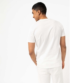 tee-shirt homme a manches courtes et motif abstrait blanc tee-shirtsD711601_3