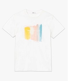 tee-shirt homme a manches courtes et motif abstrait blancD711601_4