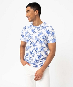 tee-shirt homme a manches courtes motif tropical imprime tee-shirtsD711701_1