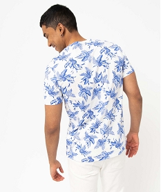 tee-shirt homme a manches courtes motif tropical imprime tee-shirtsD711701_3