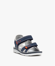 sandales garcon bicolores dessus suede a scratch bleu sandales et nu-piedsD718801_2