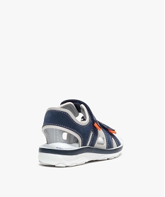 sandales garcon bicolores dessus suede a scratch bleu sandales et nu-piedsD718801_4