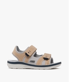 GEMO Sandales garçon souples et à double scratch beige standard
