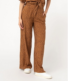 GEMO Pantalon ample imprimé femme peau de bete