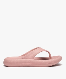 GEMO Tong femme unies à semelle plateforme extra-large - Beppi rose standard