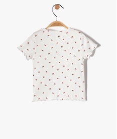 tee-shirt a manches courtes en maille cotelee bebe fille blanc chine tee-shirts manches courtesD821801_3