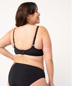 haut de maillot de bain femme grande taille emboitant et drape noir standard haut de maillots de bainD834101_2