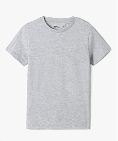 tee-shirt a manches courtes en coton uni garcon gris tee-shirtsD836701_1